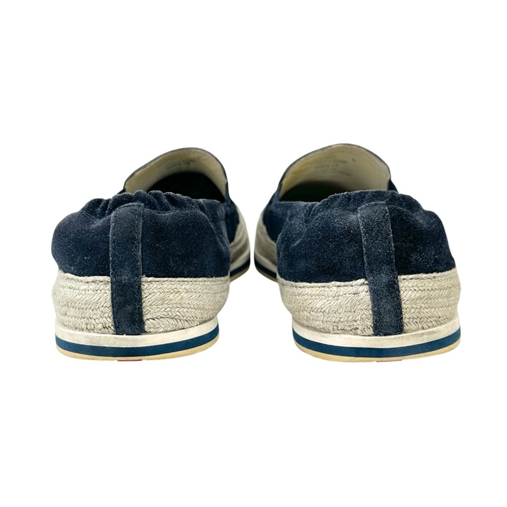 PRADA Sport Linea Rossa St. Tropez Navy Blue Suede Espadrille Slip On Shoes - Picture 6 of 9